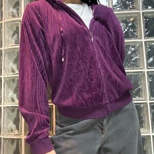 Purple Women's Zebra Print Jacket